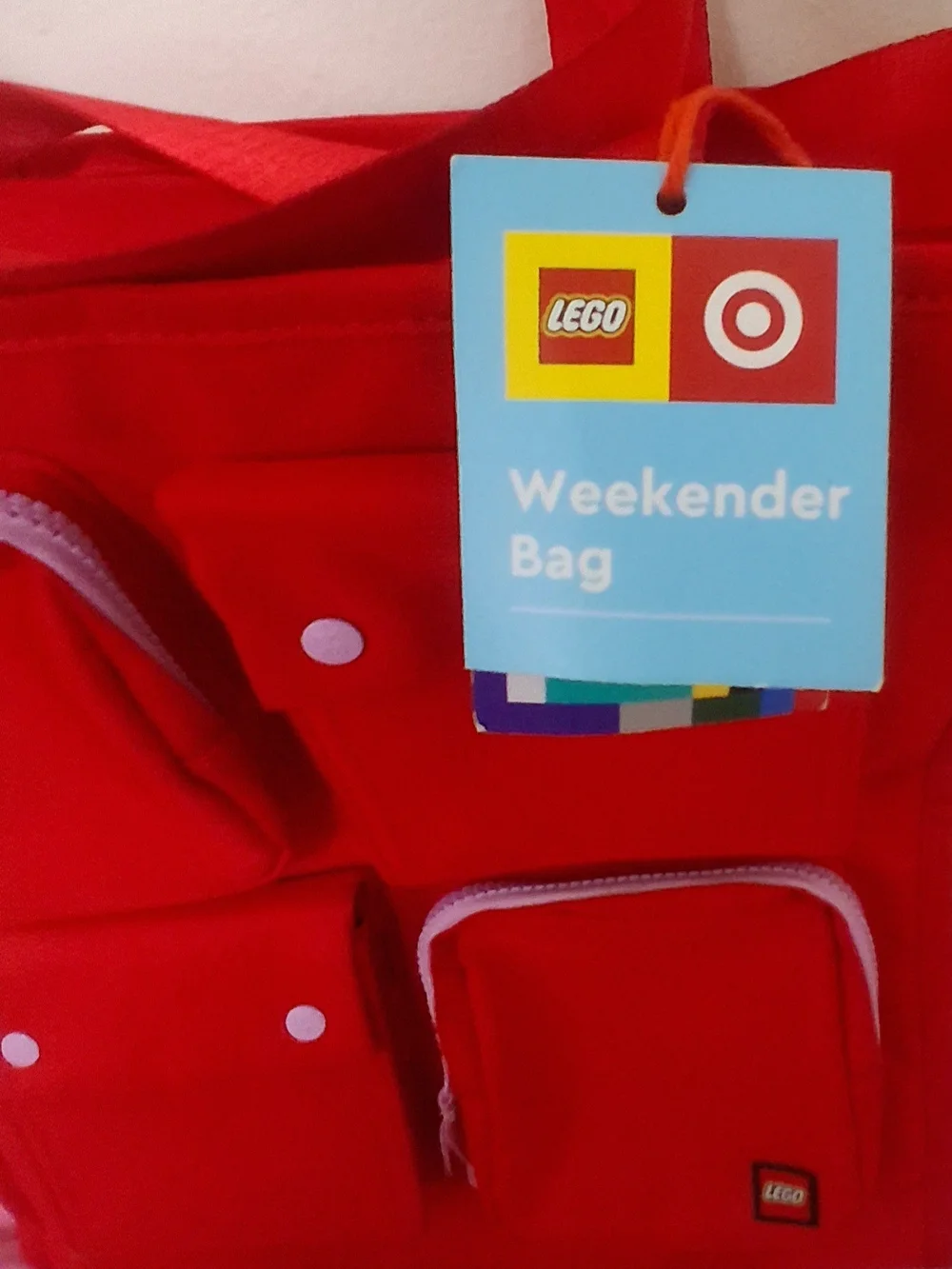 Lego Red Weekender Tote with Front Pockets